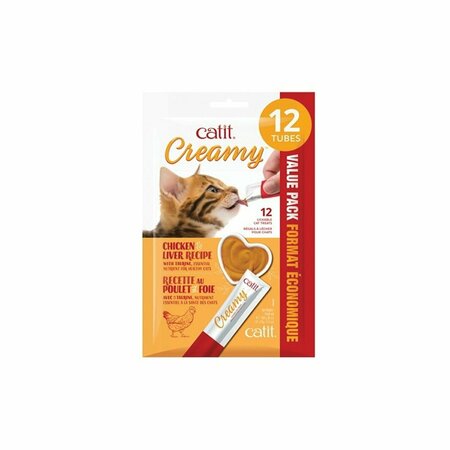 CATIT Creamy Treat Tube, Chicken/Liver, 12PK 44441